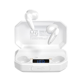 bezprzewodowe słuchawki douszne z power bankiem kruger&matz m6