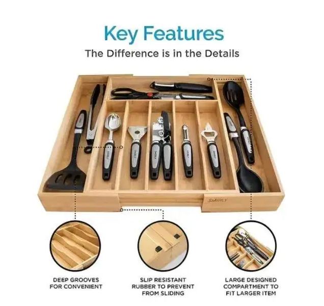 Wkład do szuflady bambusowy XXL zdjęcie 2