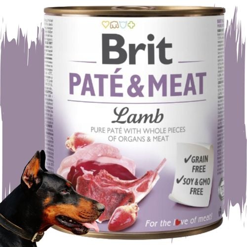 mokra karma dla psa z jagnięciną brit pate&meat lamb 800g bezzbożowa puszka na Arena.pl