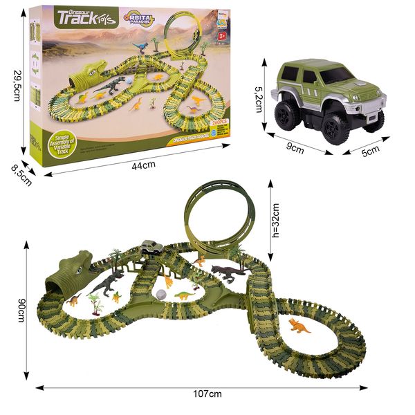 Mega Tor Wyścigowy Dinozaur Park Magic Track 260 elementów zdjęcie 2