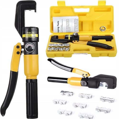 ZACISKARKA HYDRAULICZNA PRASKA DO KABLI PRZEWODÓW MATRYCE 4-70 MM na Arena.pl