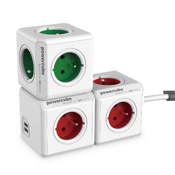 Listwa kostka zasilacz allocacoc PowerCube 4 gniazda 2xUSB zdjęcie 12
