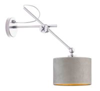 Kinkiet HAMILTON VELUR GOLD srebrny szar