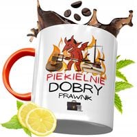 Kubek Pomarańczowy Dla Prawnika Prezent Z Nadrukiem Ze Zdjęciem