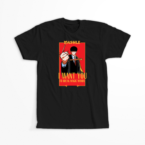 Koszulka Czarna - MASHLE - WYBIERZ KOLOR KOSZULKI I FASON Męska 2XL na Arena.pl