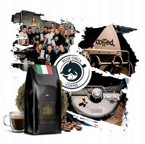 Kawa LA STORIA SELLEZIONE SPECIALE 1kg ŚWIEŻO PALONA 100% ARABICA-BLUE ORCA na Arena.pl