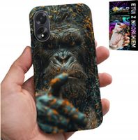 ETUI DO OPPO A78 5G / A58 5G - MAŁPA, MAŁPKA, GORYL, ZWIERZĘTA + SZKŁO