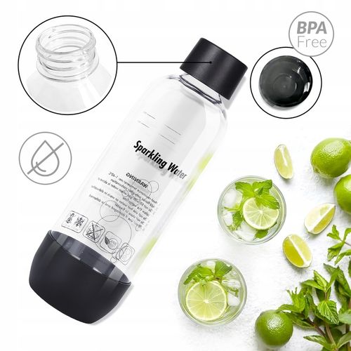 SATURATOR do gazowania wody + 2 butelki Czarny + cylinder nabój ZESTAW na Arena.pl