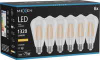 MEXEN VINTIS 6X ŻARÓWKA FILAMENT LED E27 ST64 10W 2200K 1320 LM CLEAR