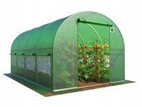 TUNEL OGRODOWY UV-4 SZKLARNIA 4x2,5m NAMIOT FOLIOWY 9 OKIEN 10m2 SOLIDNY