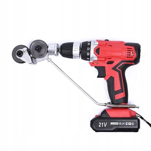 PRZYSTAWKA NA WIERTARKĘ KOŃCÓWKA DO CIĘCIA BLACHY METALU ADAPTER NAKŁADKA na Arena.pl