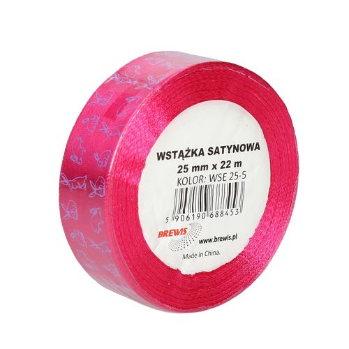 WSTĄŻKA SATYNOWA 25MM X 22M WSE25-5 BREWIS FUKSJA na Arena.pl