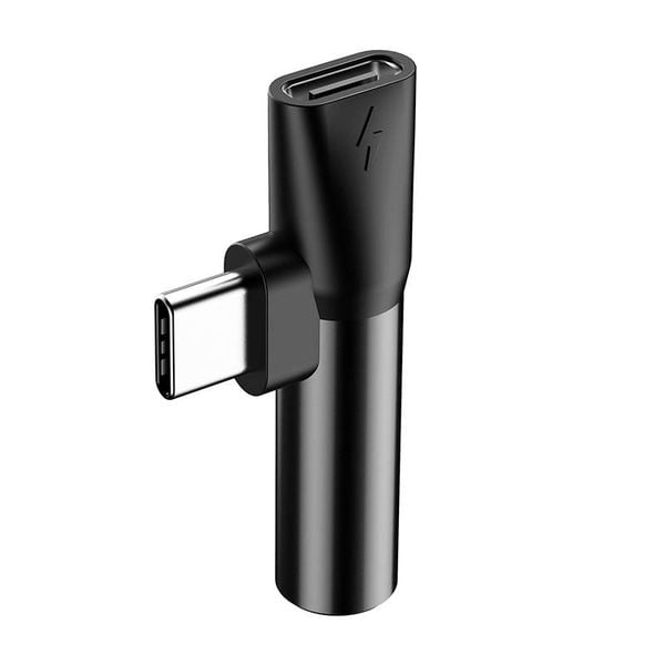 Adapter Audio Baseus USB-C do Mini Jack 3.5mm + USB-C (czarny) zdjęcie 2