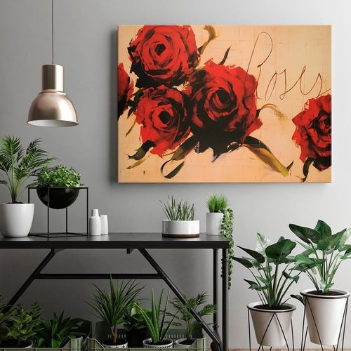Deco Panel, Malowane róże 98x68 na Arena.pl