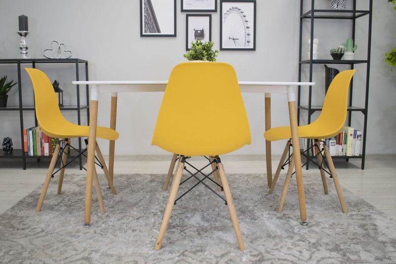 Krzesło OSAKA musztarda / nogi naturalne x 4 zdjęcie 10