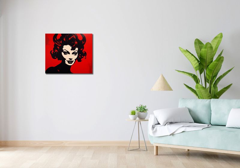 Obraz 60x50cm Czerwona Diablica zdjęcie 2