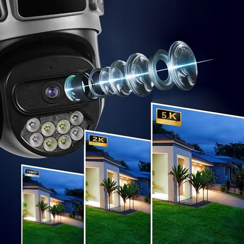 PODWÓJNA KAMERA 2X5MP 5GHz ZOOM ZEWNĘTRZNA OBROTOWA IP WIFI ALARM DETEKCJA na Arena.pl