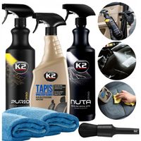 Zestaw do Czyszczenia Wnętrza Auta K2 PURIO PRO NUTA PRO TAPIS Pędzel Fibra
