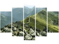 70 100CM OBRAZ 5 ELEM GŁÓWNA GRAŃ TATR STOPAMI DRUK PŁÓTNO