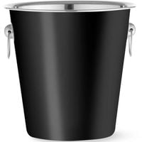 wiadro do szampana lodu stalowe 3.3 l śr. 220 x 190 mm - czarne