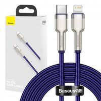 2 x BASEUS WZMOCNIONY KABEL LIGHTNING DO IPHONE 2M KOMPATYBILNY BEZPIECZNY