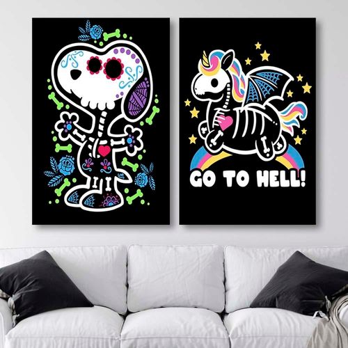 Obraz na płótnie – Canvas, Jednorożec go to hell 50x70 na Arena.pl