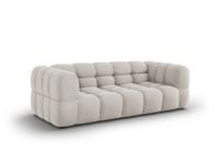 SOFA 3-OSOBOWA ASTER JASNY BEŻ, WELUR, 214X102X75 OD MAZZINI