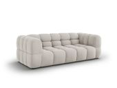 SOFA 3-OSOBOWA ASTER JASNY BEŻ, WELUR, 214X102X75 OD MAZZINI