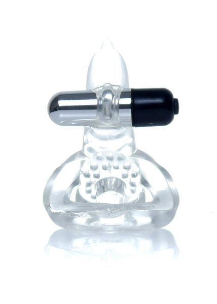 Pierścień-Dolphin Vibro CockRing Clear zdjęcie 4