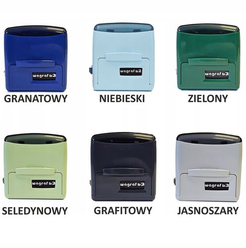 Pieczątka FIRMOWA - Wagraf B3s do 6 wersów - 12 kolorów obudowy do wyboru na Arena.pl