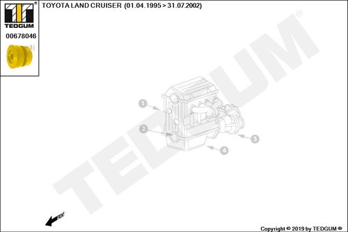 LAND CRUISER PU PODUSZKA KABINY DOLNY-ELEMENT na Arena.pl