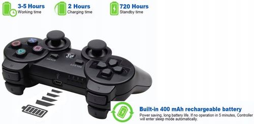Pad bezprzewodowy z wibracjami do konsoli PS3, Bluetooth na Arena.pl