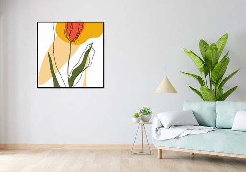 Plakat 90x90cm Przerysowany Tulipan na Arena.pl