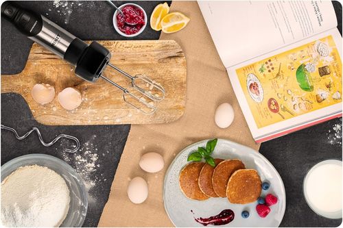 Blender ręczny 1500W czarny Berdsen tytanowe ostrza wielofunkcyjny 6w1 na Arena.pl