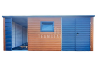 Schowek - Domek Ogrodowy 4x2,5m + Wiata 1,5m Okno Drzwi Drewnopodobny TS641