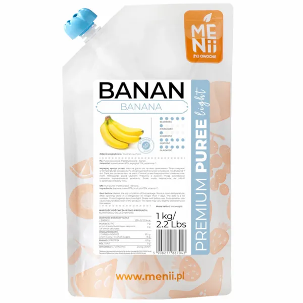 Premium Puree LIGHT Banan 1kg zdjęcie 1