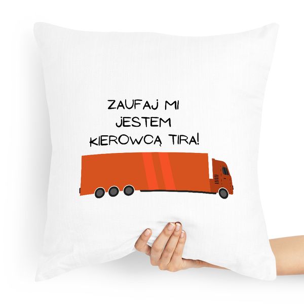 Dla Tirowca Prezent Poduszka Zaufaj Mi Jestem Z Nadrukiem Ze Zdjęciem zdjęcie 1