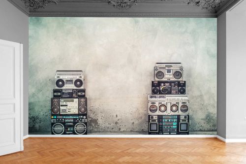 Fototapeta LATA 80 ŚCIANA RETRO VINTAGE 390x280 na Arena.pl