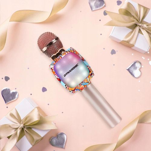 DYNASONIC Mikrofon Karaoke Bluetooth Dla Dzieci Bezprzewodowy Z LED na Arena.pl