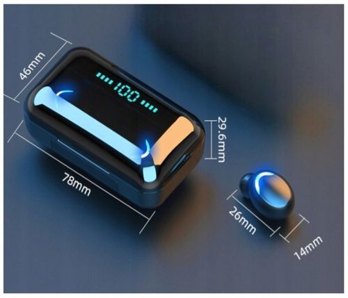 SŁUCHAWKI BEZPRZEWODOWE BLUETOOTH 5.1 TWS F9 TWS + POWERBANK na Arena.pl