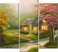 90 80CM OBRAZ T3 ELEM WIECZOREM STRUMYKIEM DRUK ŚCIENNY