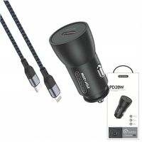 ŁADOWARKA SAMOCHODOWA USB-C PD 20W SZYBKIE ŁADOWANIE SENDEM D13 + KABEL