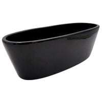 OSŁONKA NA KWIATY DONICZKA CERAMICZNA CZARNA NOWOCZESNA OWALNA DUŻA 34 cm