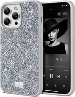 ETUI Z DIAMENCIKAMI DO IPHONE 14 PRO MAX SREBRNE MINI KRYSZTAŁKI BLING&CO