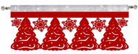 Zazdrostka CHOINKI ŚNIEŻYNKI lambrekin firana ŚWIĘTA Boże nar GLAMUR 90x38