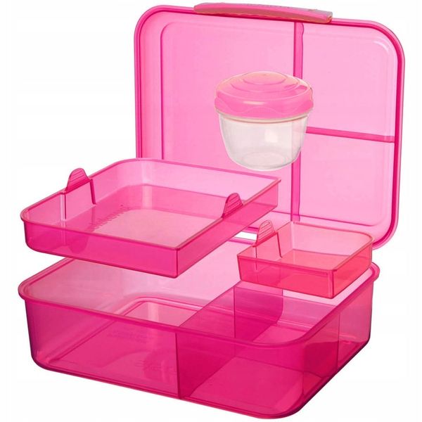 LUNCH BOX ŚNIADANIÓWKA SISTEMA POJEMNIK BOX BENTO 1650ml Z PRZEGRÓDKAMI SOS zdjęcie 7
