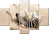 105CM 150CM OBRAZ 5 ELEM ZEBRA DRUK