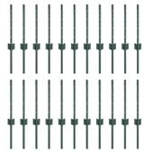 Słupki ogrodzeniowe 22 pcs Zielony 80 cm Stal