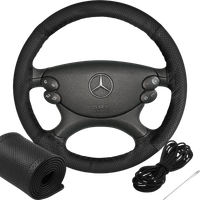 POKROWIEC NA KIEROWNICĘ OBSZYCIE PERFOROWANY 39-41 CM SKÓRA NATURALNA