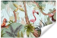 Fototapeta Dziecięca Ptaki Tropikalne ZWIERZĘTA Dżungla 405cm x 270cm